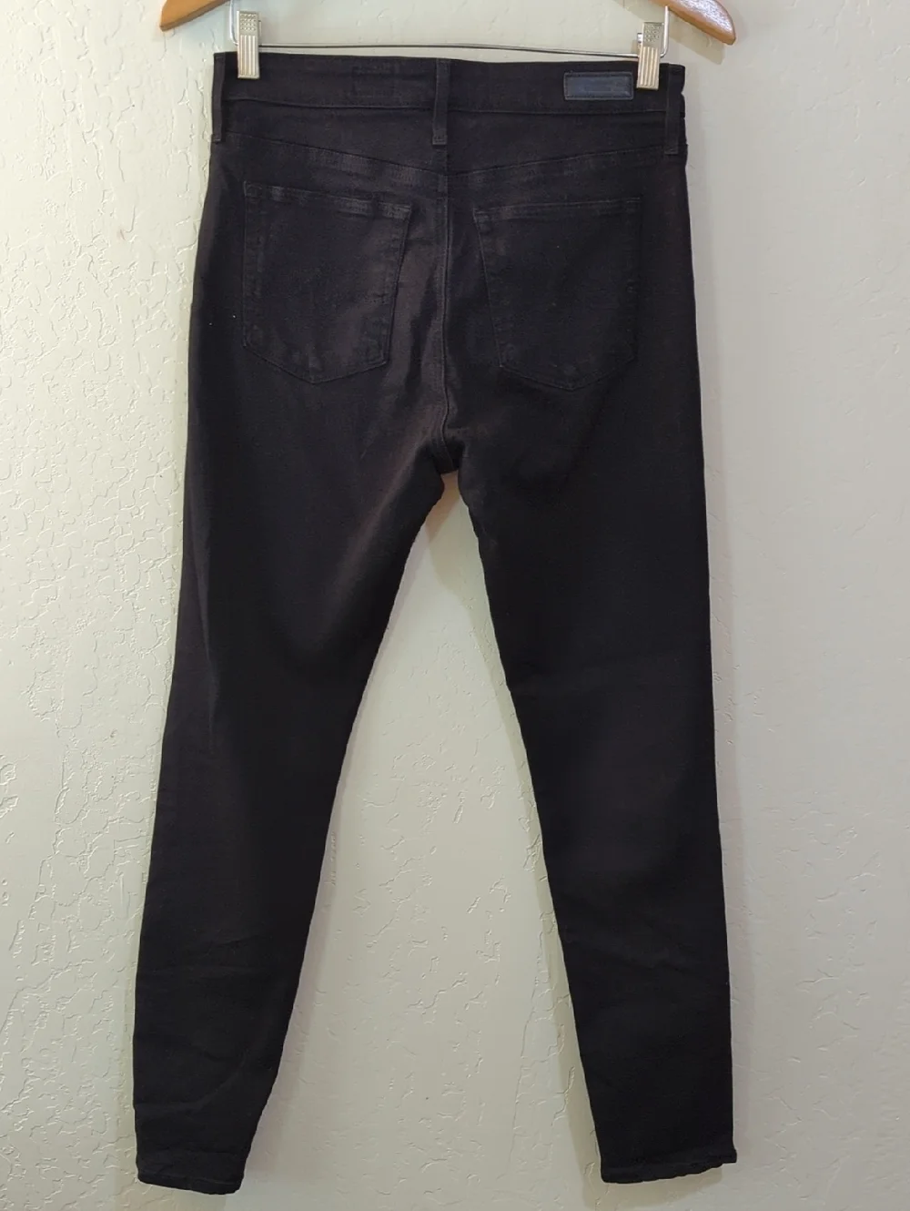 AG Jeans Super Black Farrah High Rise Skinny Jeans Size 29R - Picture 8 of 16